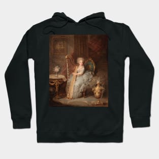 Madame Elisabeth seated at her harp - Charles Le Clercq Hoodie